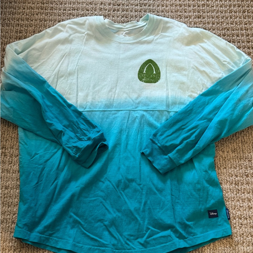 Disney Aulani Blue Ombre Long Sleeve Tee Spirit Jersey - Picture 2 of 2